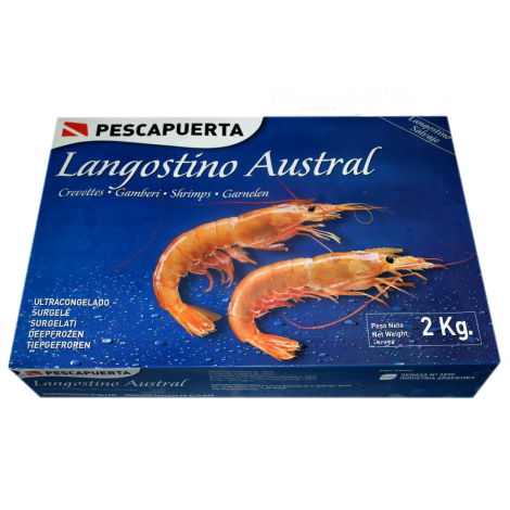 Креветки, Лангустины, замороженный, без головы, 30/50
