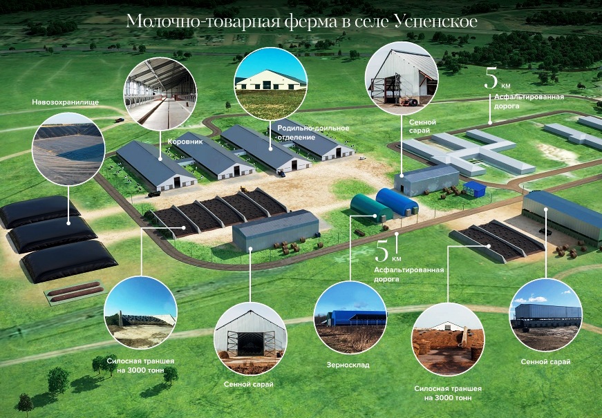 Молочная ферма, 8 200 га